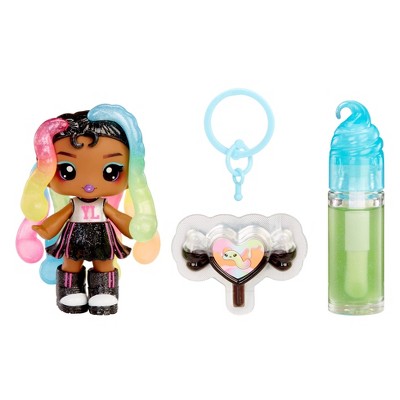 Yummiland Lip Gloss Doll: Sour Sweeties - Sasha Sourworms Includes DIY Lip Gloss + Removable Keychain