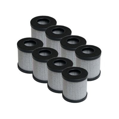 Nispira 3-in-1 HEPA with Activated Carbon Filter Replacement For CALODY Easycare E-L2 Portable Air Purifier for Car Desktop, 8 Packs