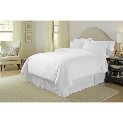 Pointehaven 400 Thread Count 100% Combed Cotton Solid Sateen Duvet Set