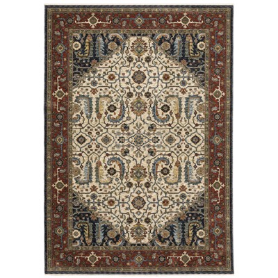 Arya Bordered Persian Indoor Area Rug Red - Captiv8e Designs