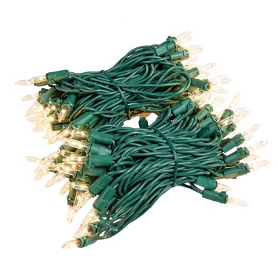 Novelty Lights RetroGlo Clear LED Mini Lights 100 Light 34 Feet Long