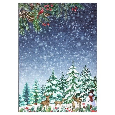 Christmas Area Rugs for Living Room, Winter Holiday Home Decor Rugs for Bedroom, Soft Non Slip Decorative Carpet for Dining Room