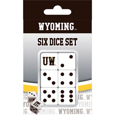 MasterPieces Officially Licensed NCAA Wyoming Cowboys - 6 Piece D6 Gaming Dice Set Ages 6 and Up