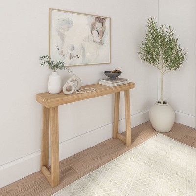 Plank+Beam 46" Classic Console Table, Solid Wood Entryway Table, Foyer Tables, Narrow Console Tables
