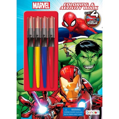 Spider-Man Avengers Paintbrush Marker Activity Book