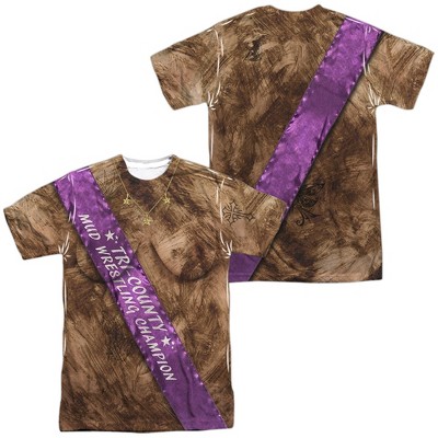 Men's Mud Wrestling Champ (Front Back Print) Short Sleeve Costume T-Shirt