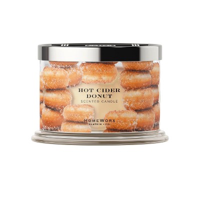 HomeWorx Hot Cider Donut 14oz Candle