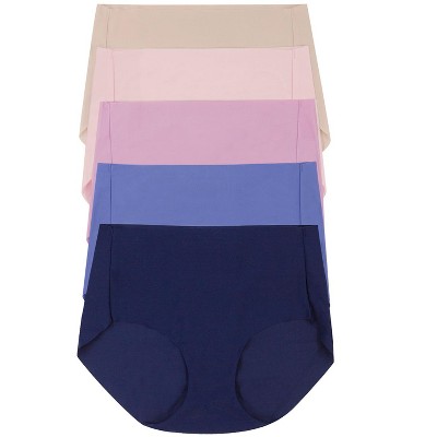 Felina - No Show Elastic-Free Hipster Underwear 5-Pack  Invisible Underwear for Women, Lightweight & Comfortable