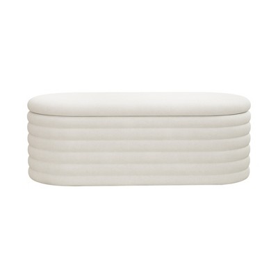 Bella Depot 40''W Chenille Storage Ottoman Bench