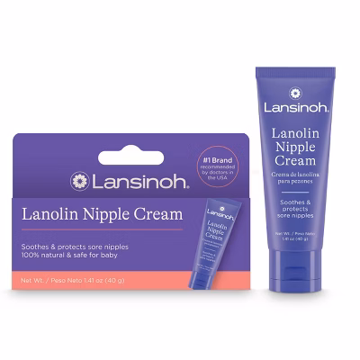 Lansinoh Lanolin Nipple Cream for Breastfeeding Essentials - 1.41oz
