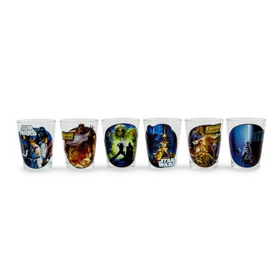Silver Buffalo Star Wars Original Trilogy 1.5-Ounce Mini Shot Glasses | Set of 6