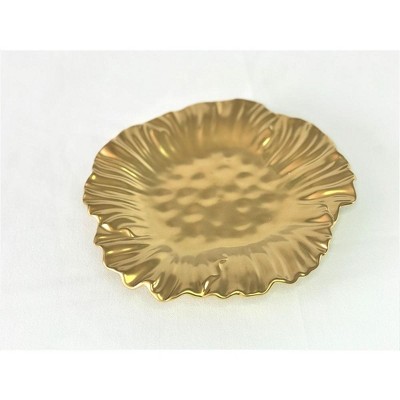 Jiallo Botanic Collection Titanium Porcelain Sunflower plate 8.75"