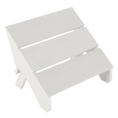 Italica Modern Folding Ottoman - White - highwood