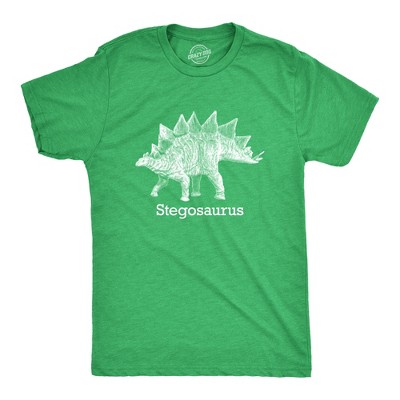 Stegosaurus Graphic T-Shirt Vintage Dinosaur Print Shirt Dino Jurassic - Crazy Dog Men's T Shirt With Dinosaur Sayings
