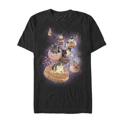 Men's Lost Gods Space Cat Doughnut Race T-Shirt