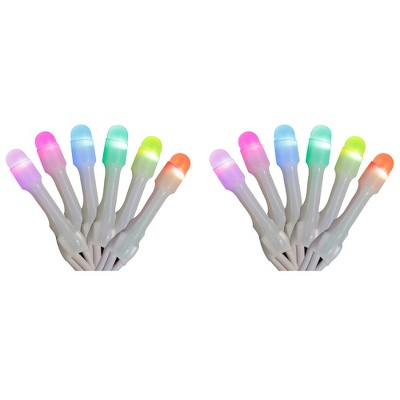 Home Heritage Luminations Christmas Holiday Party Lights, Twinkly Smart App Control, 7-Foot String of Icicle Style, 50 RGB LED Bulbs (2 Pack)