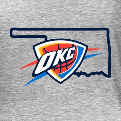NBA Oklahoma City Thunder Women's Short Sleeve Burnout Scoop T-Shirt