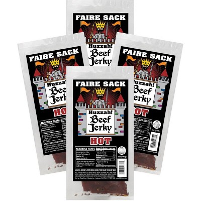 Buffalo Bills Hot 5oz Faire Sack Beef Jerky (4 packs hot beef jerky)