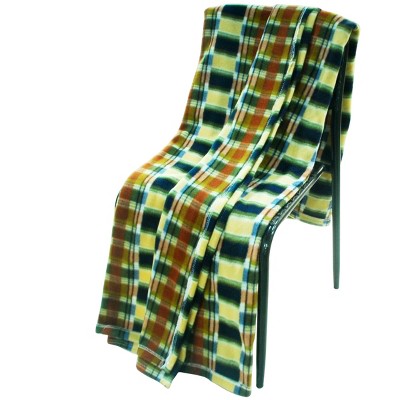 Slickblue Coral Fleece Throw Blanket, Trendy Plaid (71x79), Cozy & Decorative, Soft, Machine Washable for Home & Travel