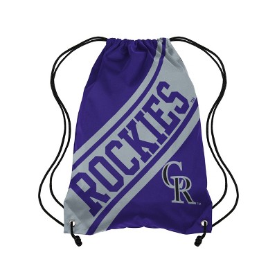 MLB Colorado Rockies Big Logo Drawstring Bag: Polyester Shell, Lightweight, Woven