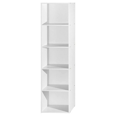 Hodedah 12 x 16 x 60 Inch 5 Shelf Bookcase and Office Organizer Solution for Living Room, Bedroom, Office, or Nursery
