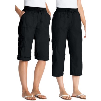 Woman Within Convertible Length Cargo Capri/Bermuda