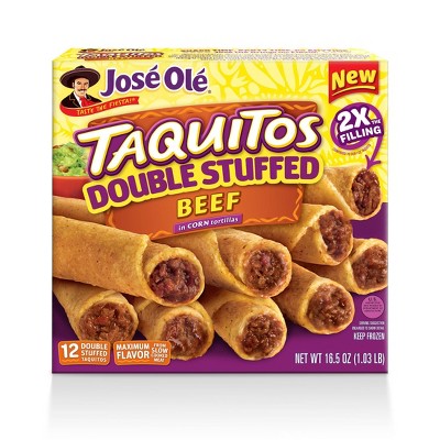 Jose Ole Beef Corn Double Stuffed Frozen Taquitos - 16.5oz
