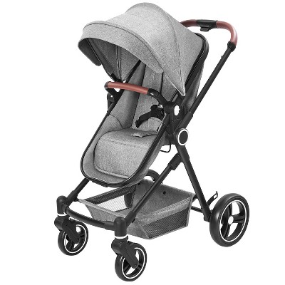 Whizmax 2 in1 Baby Stroller, High Landscape Infant Stroller, Pushchair Adjustable Backrest,Foldable Aluminum Alloy Anti-Shock Stroller for 0-36 months