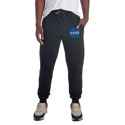 NASA Official Meatball Logo Unisex Jogger Sweatpants with Pockets for Men and Women Black