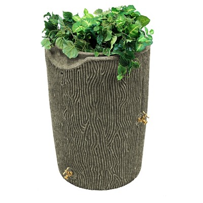 Impressions Bark 50 Gallon Rain Saver - Sandstone - Good Ideas: Polyethylene, Weatherproof, No Assembly Required