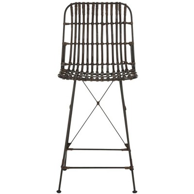 Minerva Wicker Counter Stool (Set Of 2) - WIK6509 - Safavieh