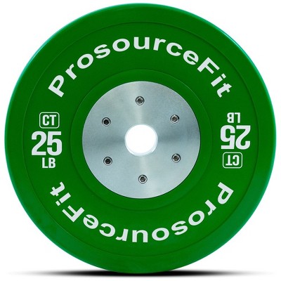 ProsourceFit Color Training Bumper Plates, Rubber with Steel Insert