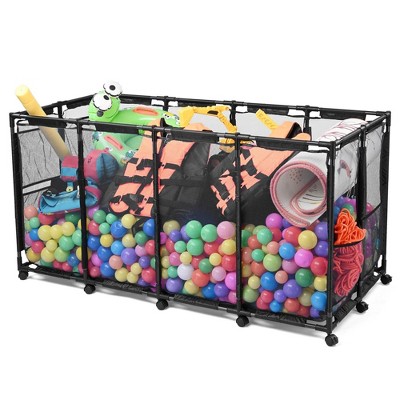 Yescom Pool Storage Bin Extra Large Rolling Cart
