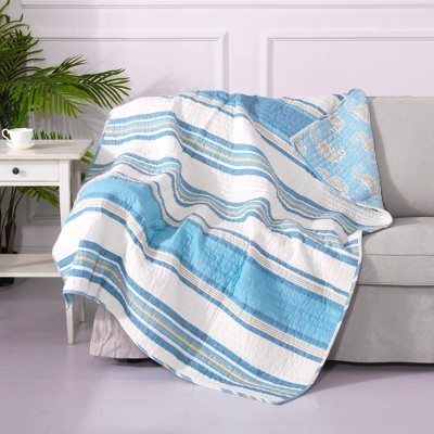 Blue Maui 50" x 60" Quilted Throw - Levtex Home