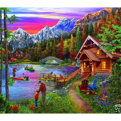 Sunsout Stone Bridge Lake 300 pc Jigsaw Puzzle 31991