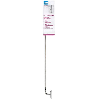 DECKO Diamond Chrome Silver Towel Bar 24 in. L Steel