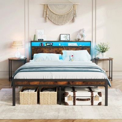 Full Size Metal Bed Frame with Headboard and Footboard