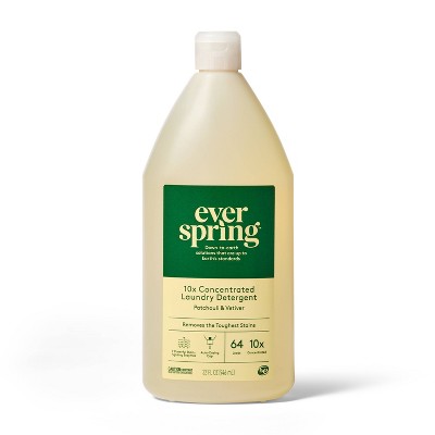 Ultra-Concentrated Laundry Detergent - Patchouli & Vetiver - 32 fl oz - Everspring™