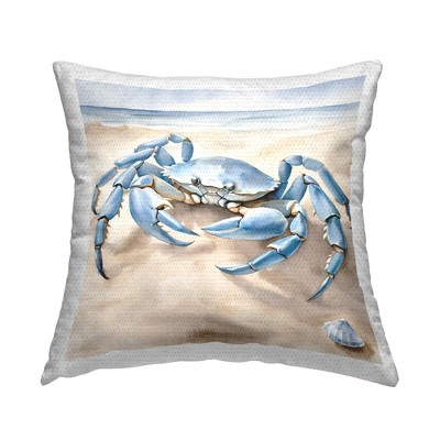 Stupell Industries Blue Crab on Beach