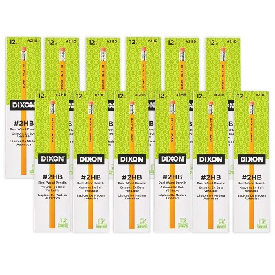 Dixon® No. 2 Pencils, Yellow, 12 Per Box, 12 Boxes