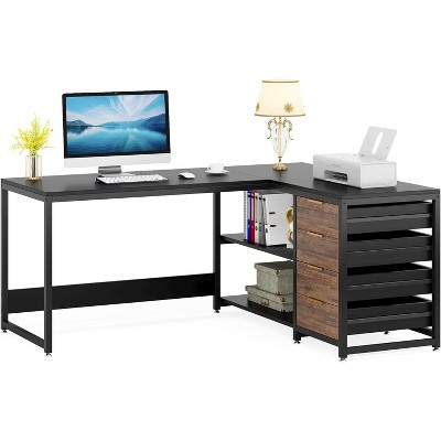 Tribesigns 59" L-Shaped Computer Desk, Reversible Corner Office Desk for Home Office