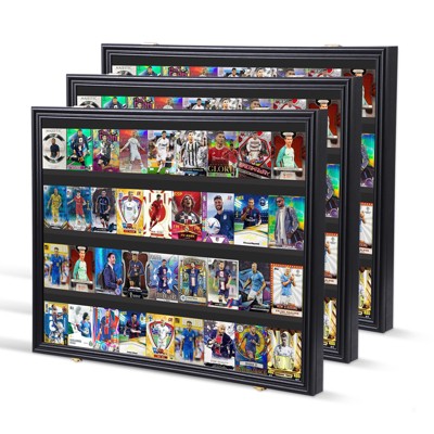MUKE Lockable Graded Sports Card Display Case with 98% UV Protection, Acrylic Wall Mount for Baseball, Football & Trading Cards