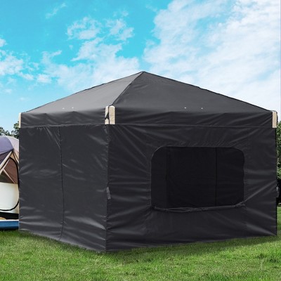 Aoodor Pop Up Canopy Tent, Beach Tent with Removable Mesh Sidewalls, Portable Instant Shade Canopy with Roller Bag
