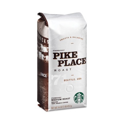 Starbucks Coffee, Pike Place, 1 lb Bag, 6/Carton