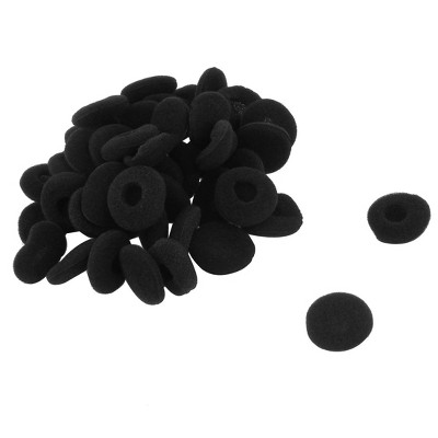 Unique Bargains Sponge Soft Durable Comfortable Earphone Ear Pad Cover Black 46 Pcs