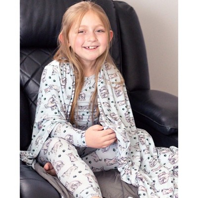 Lev Baby Girls / Boys Bamboo Toddler Pajamas – 2-Piece Cat Print Long Sleeve Set (2T–7/8Y)