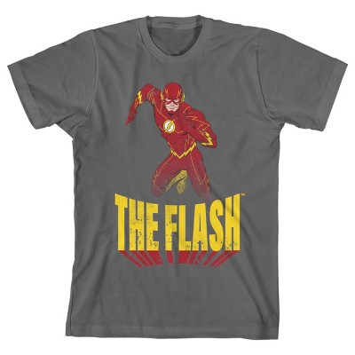 Flash Superspeed Run Boy's Charcoal T-shirt