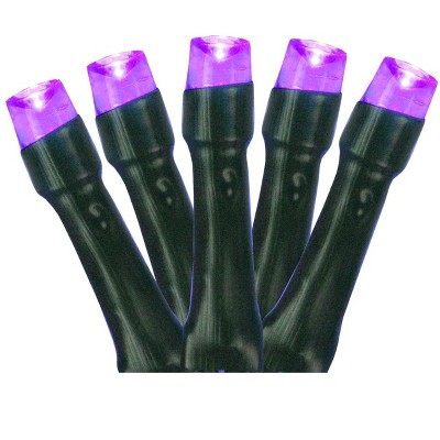 Northlight LED Wide Angle Christmas Lights - Purple - 9.5' Black Wire - 20ct
