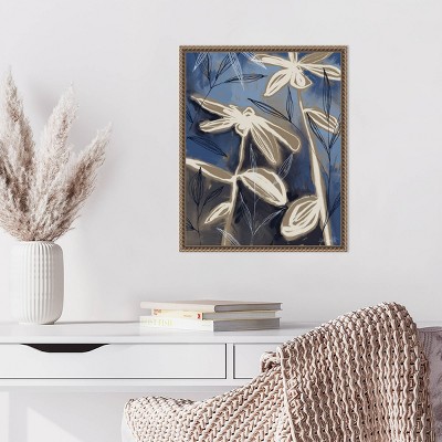 Amanti Art Noir Flowers III by Anne Tavoletti Framed Wall Art Print