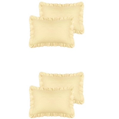 Unique Bargains Single Layer Wide Ruffles Envelope Closure Pillowcases Cover 4 Pcs